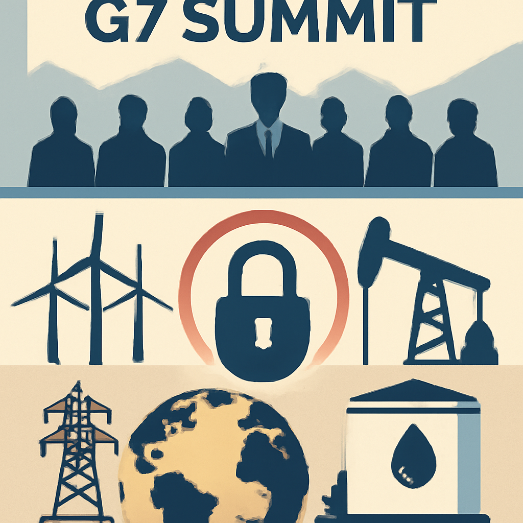 G7 정상회의와 에너지 안보를 주제로 한 이미지를 생성해 주세요.