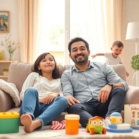 힘내요 엄마 아빠 !