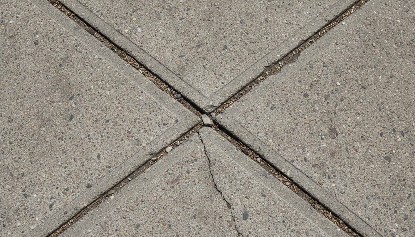 보도블록 금 간 자국이 X