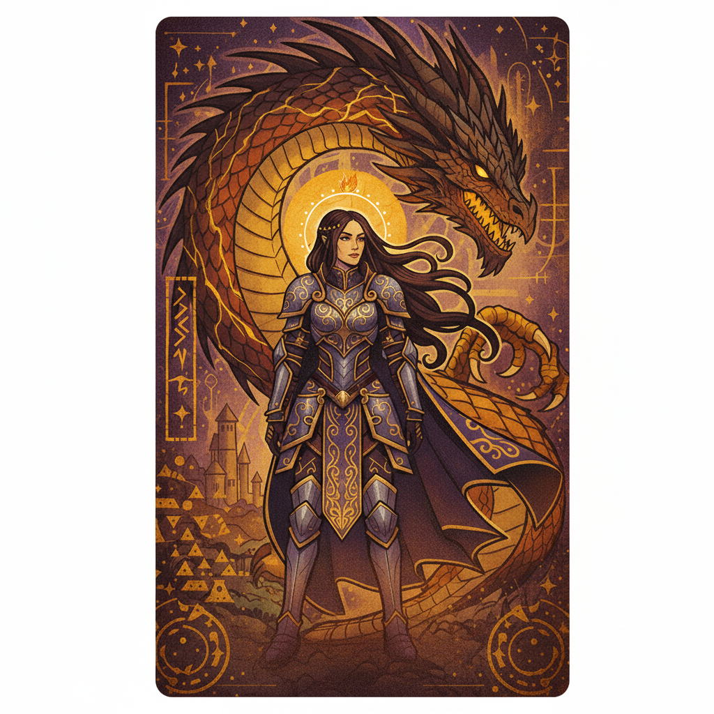 Make it Borderless Tarot card and remove Dragon Age And The Princess Moira & Colossal and the ard like next Photo art