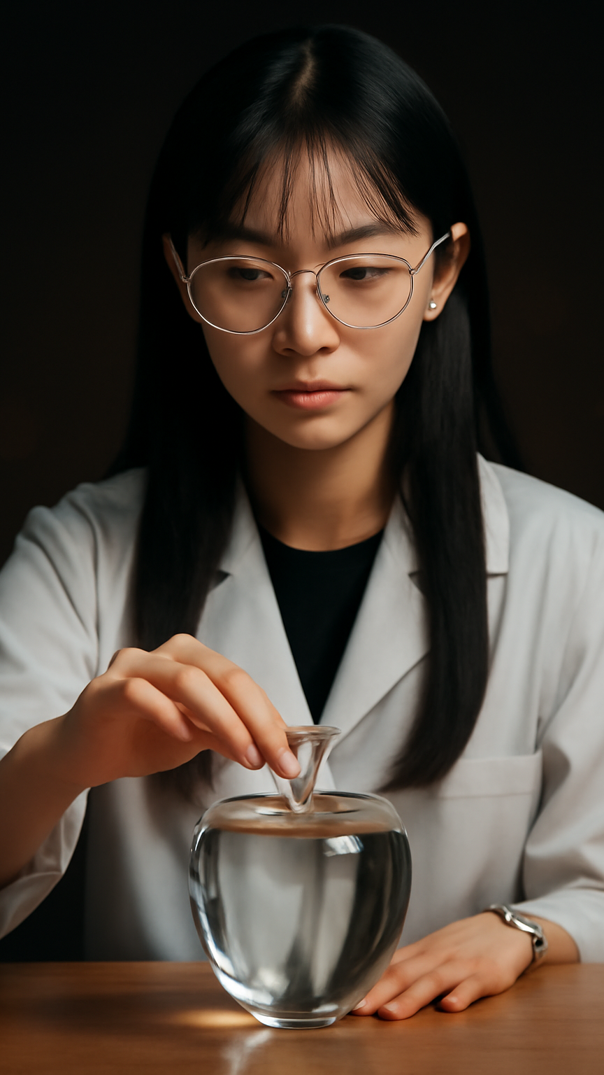 유리 사과의 미스터리: 5초의 단면