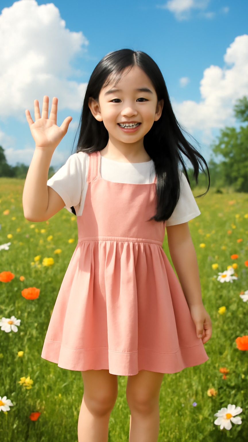 여름에도 힘내요! 귀여운 소녀의 초복 응원