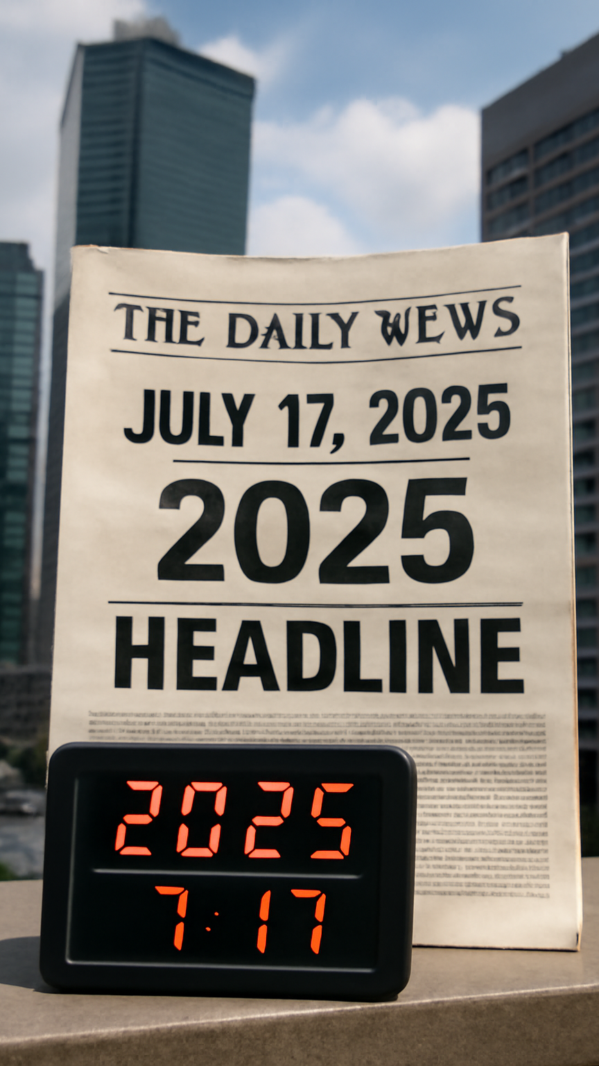 2025년 7월 17일: 최신 연예 뉴스 총정리!