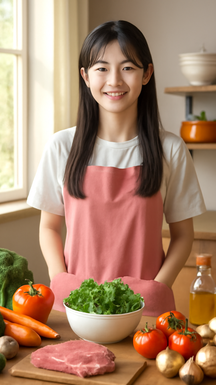 상큼한 20대 한국 여성의 순두부찌개 레시피