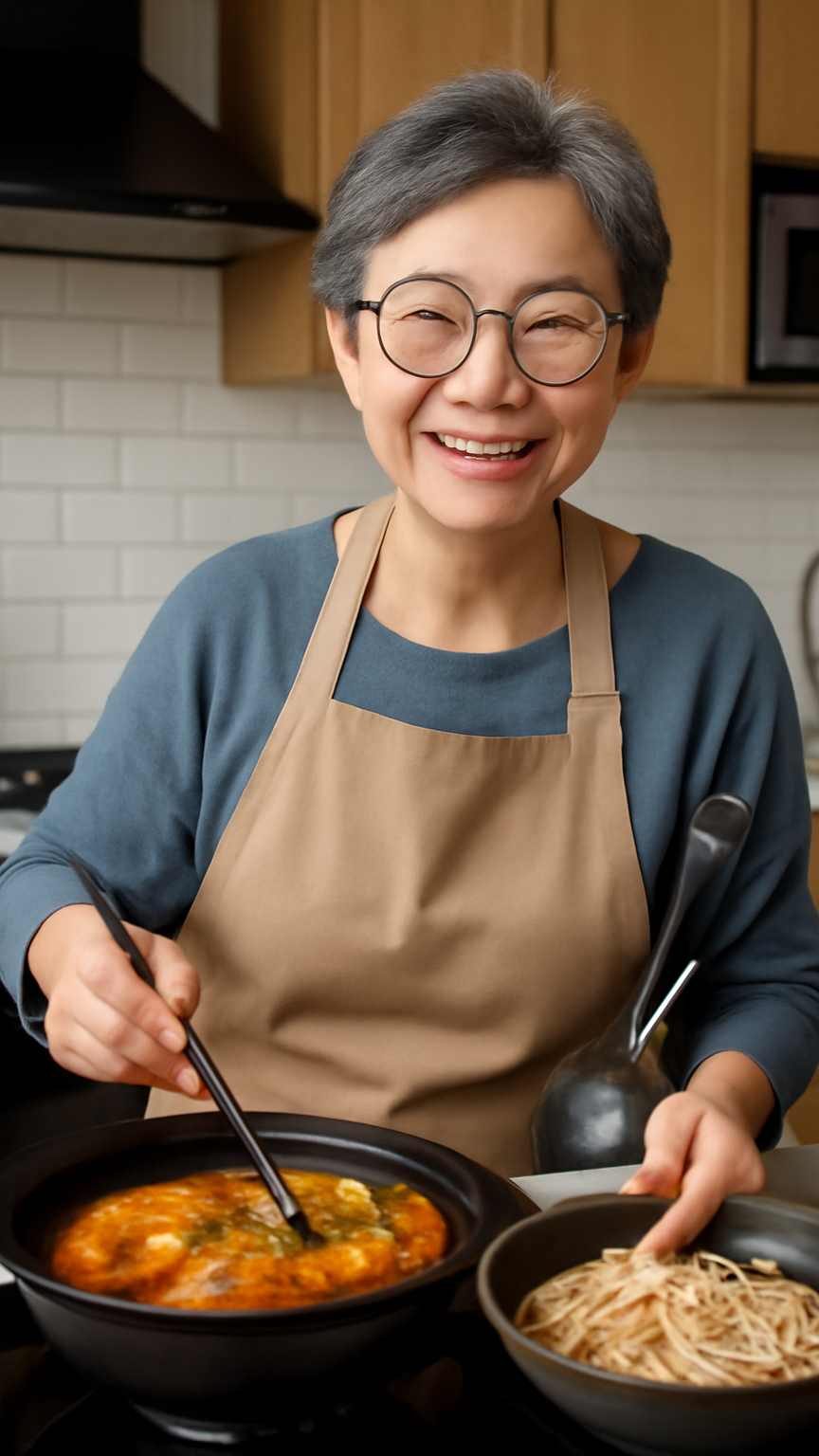 함여사의 집밥: 참치 묵은지 김치찌개 & 호박볶음 국수