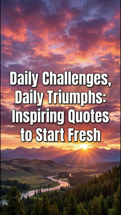 Daily Challenges, Daily Triumphs: Inspiring Quotes to Start Fresh