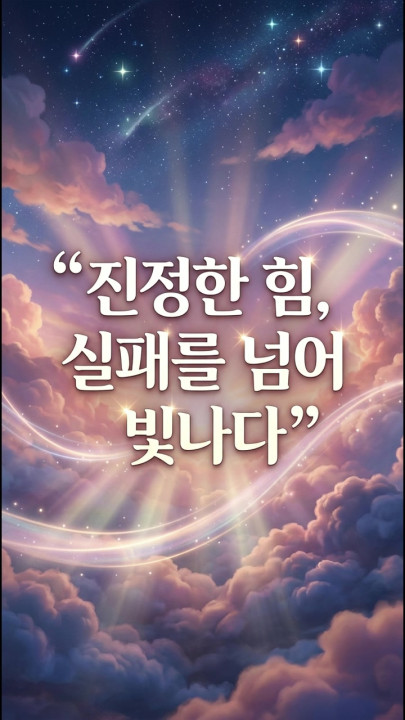 진정한 힘, 실패를 넘어 빛나다