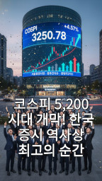 코스피 5,200 시대 개막! 한국 증시 역사상 최고의 순간